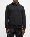 Stone Island Grey Hoodie With Removable Compass Logo Applied On The Sleeve In Cotton Man In Black