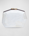 Rafe Meagan Shell Clutch Bag In White