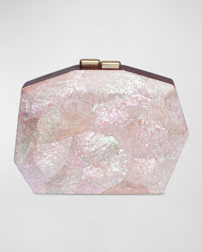 Rafe Meagan Shell Clutch Bag In Pale Pink