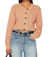 The Great The Stable Cardigan In Natural Dyed Acacia In Pink