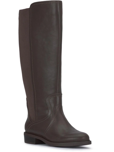 Lucky Brand Quenbew Womens Leather Tall Knee-high Boots In Brown