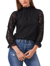 1.STATE WOMENS LACE SMOCKED BLOUSE