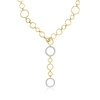 Ross-simons Diamond Circle-link Lariat Necklace In 18kt Gold Over Sterling In Multi