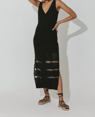 Cleobella Diah Crochet Midi Dress In Black