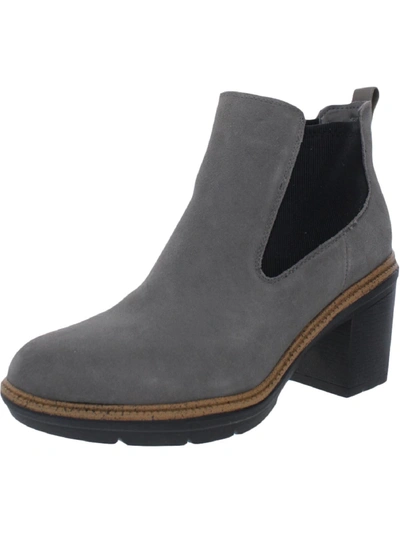 Dr. Scholl's Shoes First Class Womens Padded Insole Ankle Chelsea Boots In Grey