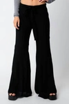 OLIVACEOUS SABRINA FLARE PANTS IN BLACK