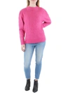 AVEC LES FILLES WOMENS WOOL BLEND CABLE KNIT PULLOVER SWEATER