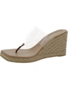 Andre Assous Allison Womens Padded Insole Wedge Dress Sandals In White