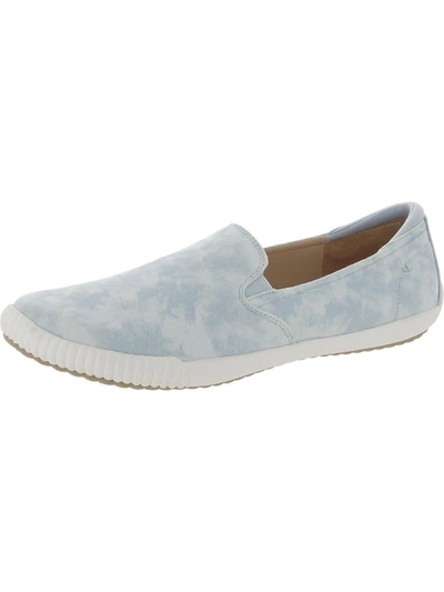 Dr. Scholl's Shoes Jinxy Womens Canvas Slip On Casual And Fashion Sneakers In Blue