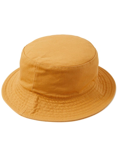 Sun + Stone Mens Twill Fitted Bucket Hat In Yellow