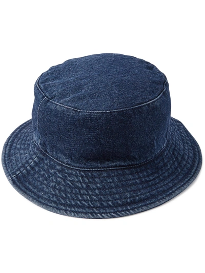 Sun + Stone Mens Twill Fitted Bucket Hat In Blue