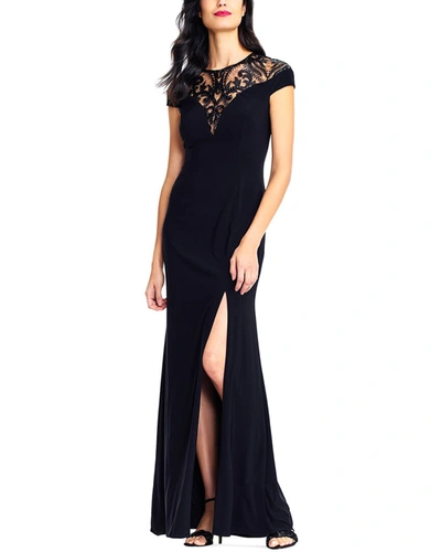 Adrianna Papell Gown In Black