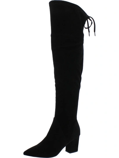 Marc Fisher Womens Pull On Dressy Over-the-knee Boots In Black