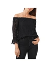 1.STATE WOMENS LACE HIGH NECK BLOUSE