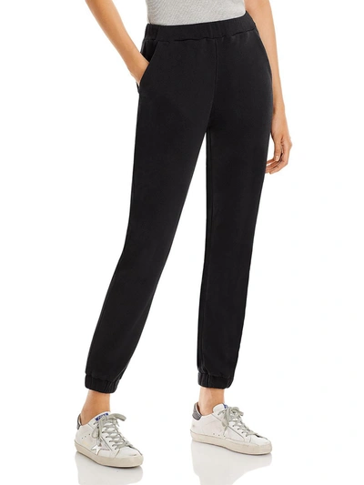 Chaser Womens Cotton Fleece Lined Jogger Pants In Black