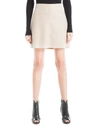 Max Studio Womens Solid Polyester Wrap Skirt In White
