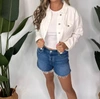 Paige Bree Jacket Tonal Ecru In White In White
