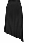 BISHOP + YOUNG PLEATED MIDI SKIRT IN NOIR