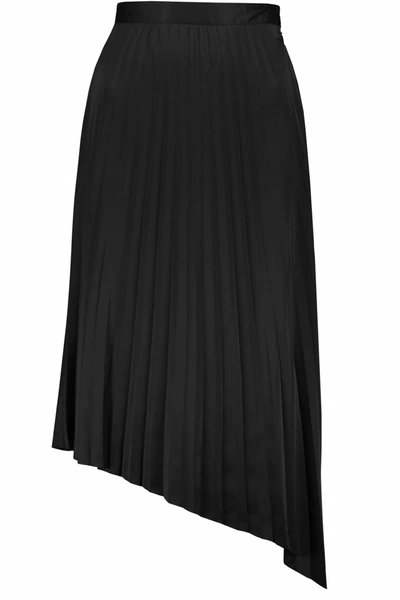 Bishop + Young Pleated Midi Skirt In Noir In Black
