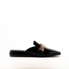 Cecelia New York Penny Braided Slide Sandal In Black