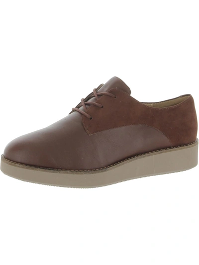 Softwalk Willis Womens Suede Padded Insole Oxfords In Brown