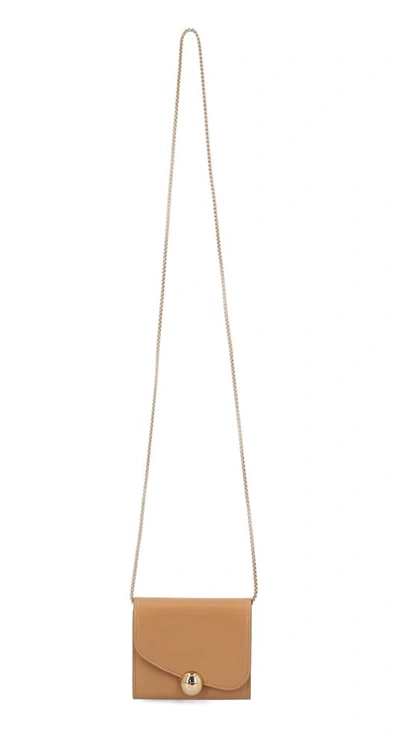 Ferragamo Asymmetrical Flap Crossbody Bag In Brown