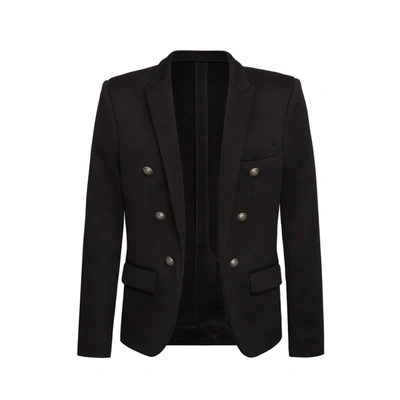 Balmain Cotton Blazer In Black