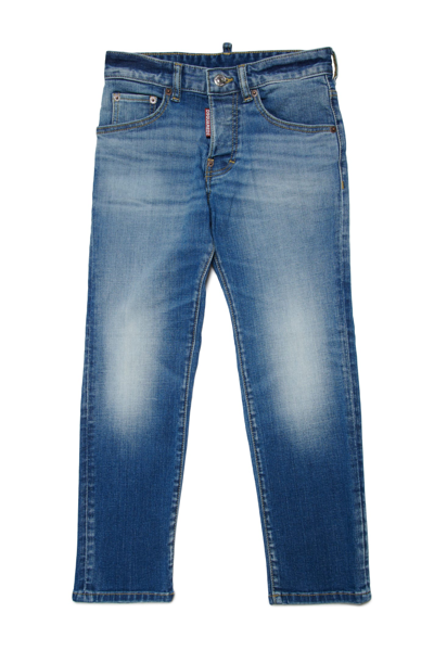 Dsquared2 Kids' D2p438u Stanislav Jean Trousers Dsquared Shaded Straight Jeans - Stanislav In Blue