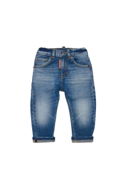 Dsquared2 Kids' D2p76ab Trousers Dsquared Light Jeans With Tears In Blue Denim