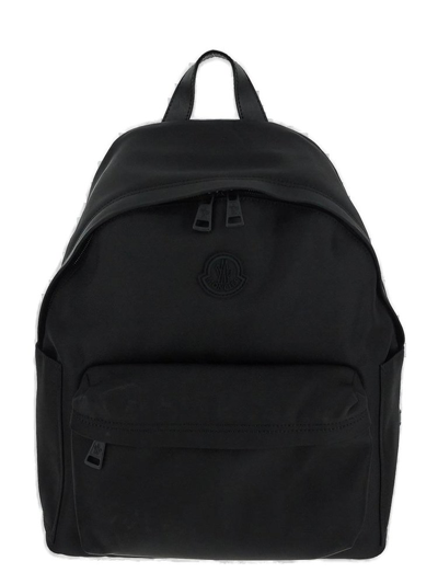 Moncler Logo-patch Zip-around Backpack In Black