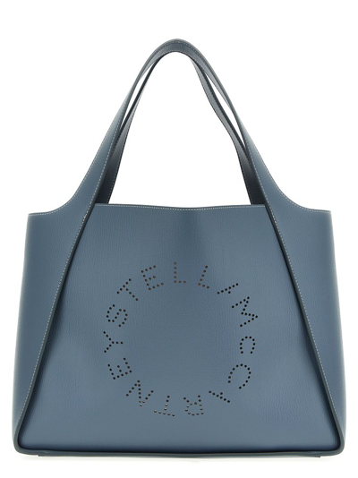 Stella Mccartney Stella Logo Top Handle Bag In Blue