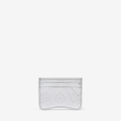 Alexander Mcqueen The Seal Card Holder In Silver