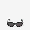 Alexander Mcqueen Punk Rivet Cat-eye Sunglasses In Black/smoke