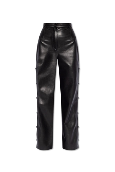 Nanushka Felina Straight Leg Trousers In Black