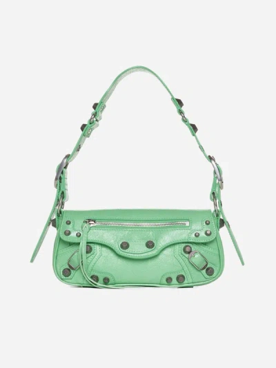 Balenciaga Le Cagole Sling Leather Xs Bag In Mint Green