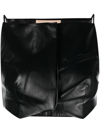 Aya Muse Black Elfi Faux-leather Tank Top In Black