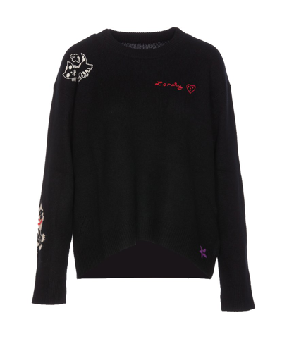 Zadig & Voltaire Markus Ws Cat Cashmere Sweater In Black
