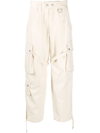 Isabel Marant Eusebio Cotton Cargo Pants In 23ec Ecru