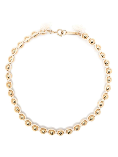 Isabel Marant Ball-chain Knotted Necklace In Neutrals