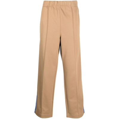 Moncler Jogger Pants With Side Bands In Brown
