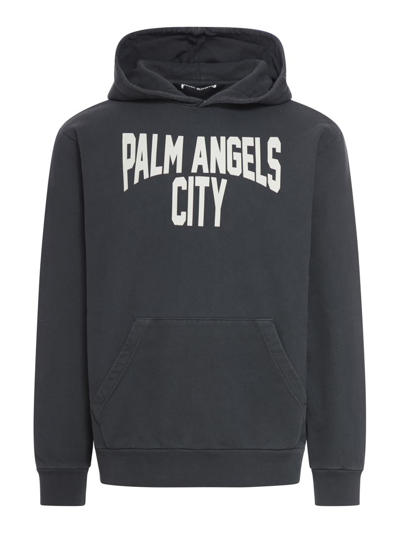 Palm Angels Hoodies Sweatshirt In Grey