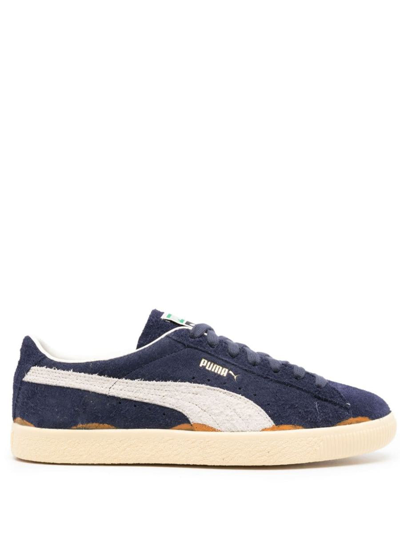Puma Suede Vtg The Neverworn Ii Man Sneakers Navy Blue Size 9 Cowhide