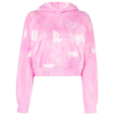 Sporty And Rich Wellness Tie-dye Cotton Hoodie In Pink