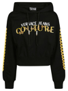Versace Jeans Couture Logo Couture-print Hoodie In Nero