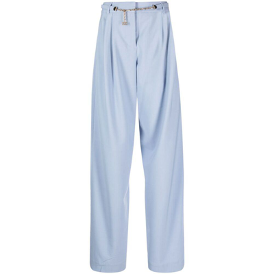 Zimmermann Pants In Cyan Polyamide In Blue