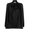 Zimmermann Billow Long-sleeved Silk Blouse In Black