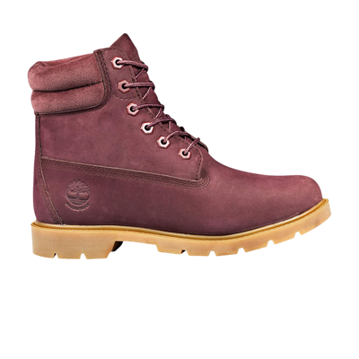Pre-owned Timberland Wmns 6 Inch Linden Woods 'burgundy' In Red