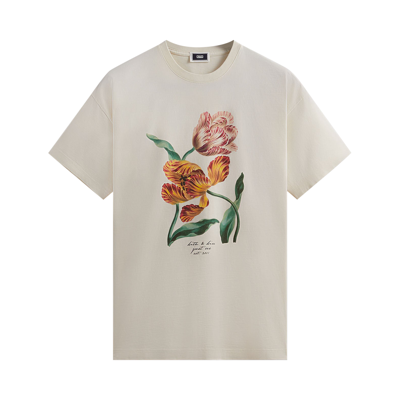 Pre-owned Kith Tulip Vintage Tee 'sandrift' In Cream