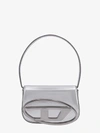 Diesel Metallic Silver Shoulder Bag 1dr Compact With Adjustable Strap In Silver
