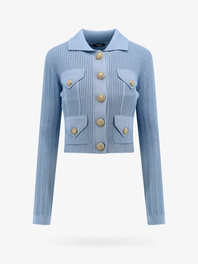 Balmain Cardigan In Blue